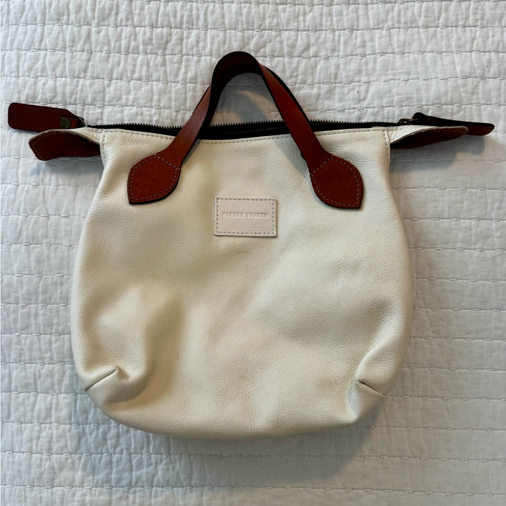 Parker Thatch Eggshell Leather Small Charlie Bag - image 1